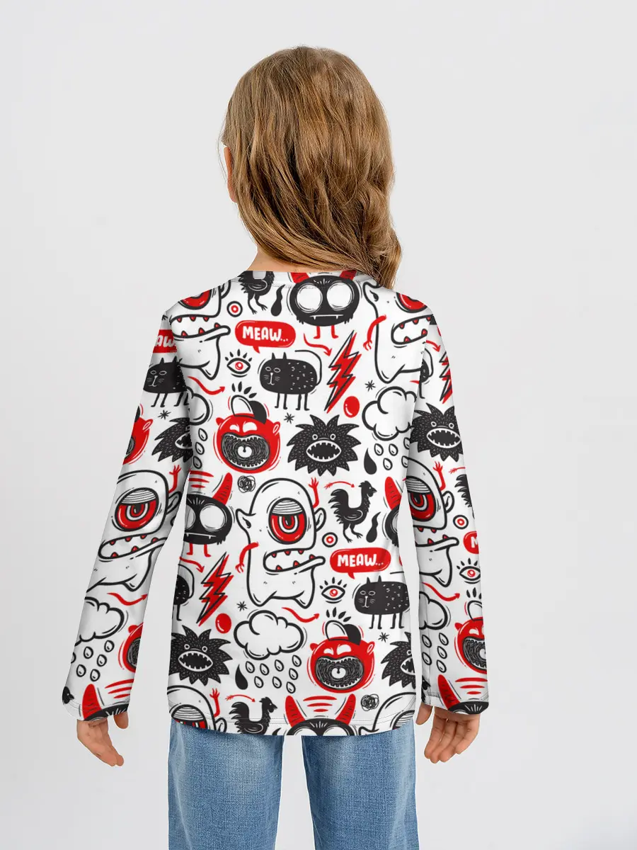 Детский лонгслив / Pop art