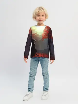 Детский лонгслив / Самурай