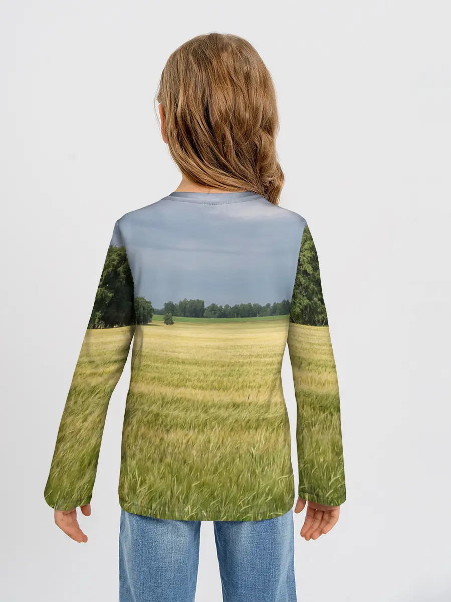Детский лонгслив / Пшеничное поле