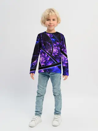 Детский лонгслив / Фрактал линии