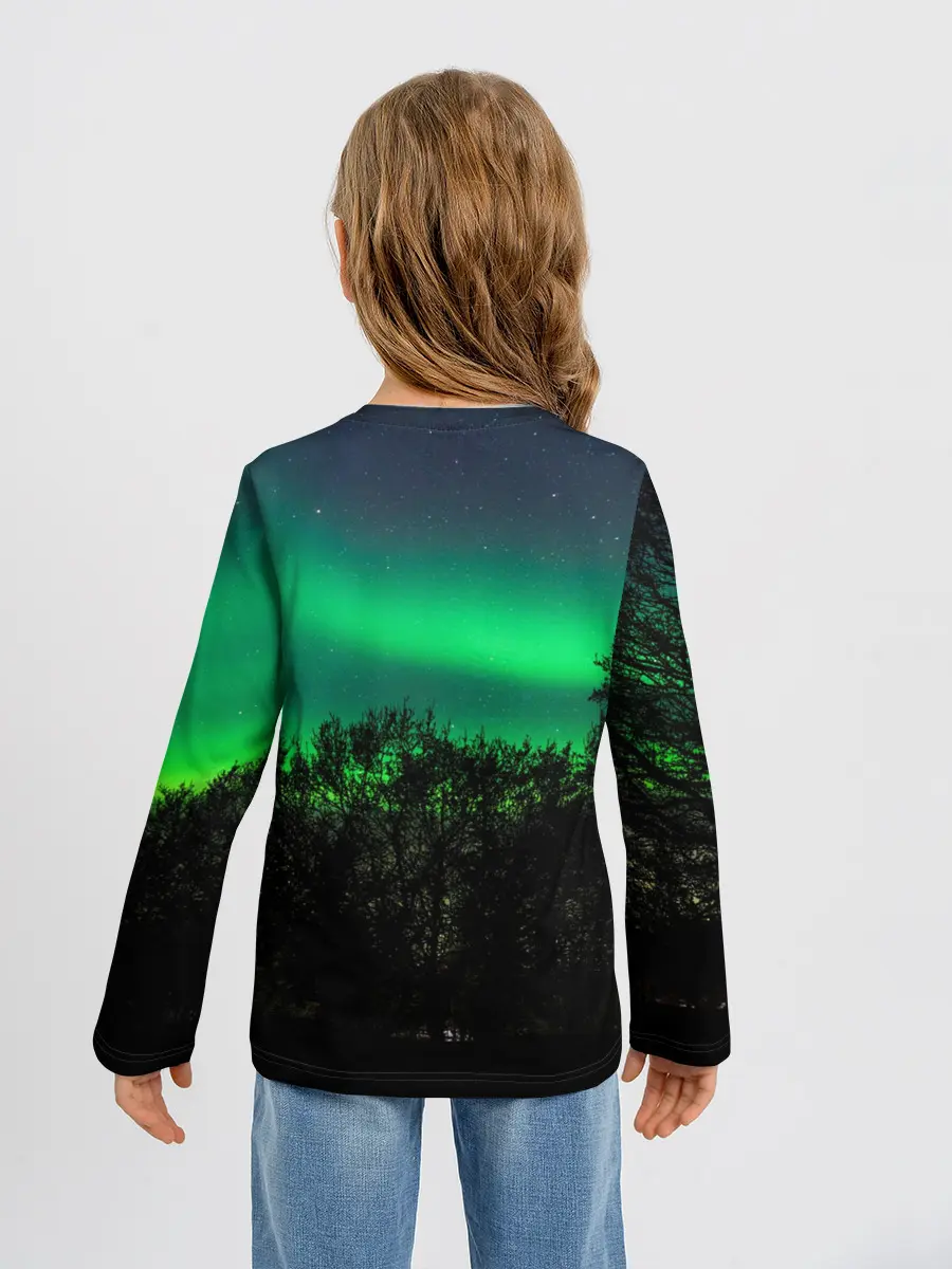 Детский лонгслив / Северное сияние