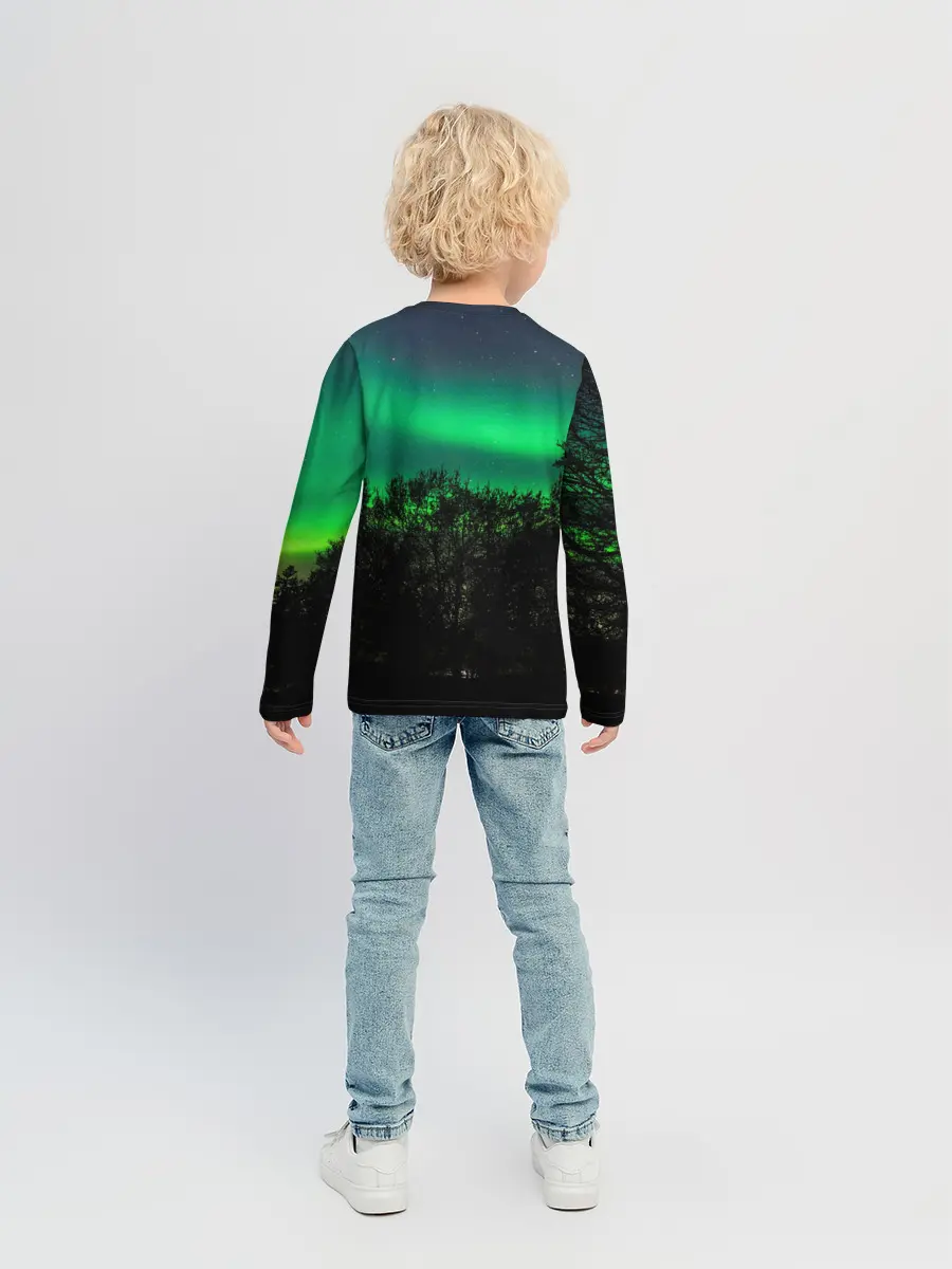 Детский лонгслив / Северное сияние