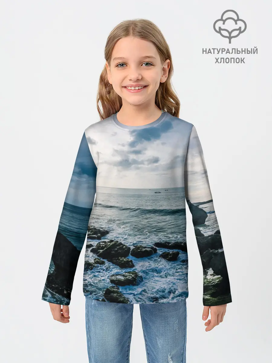 Детский лонгслив / Море