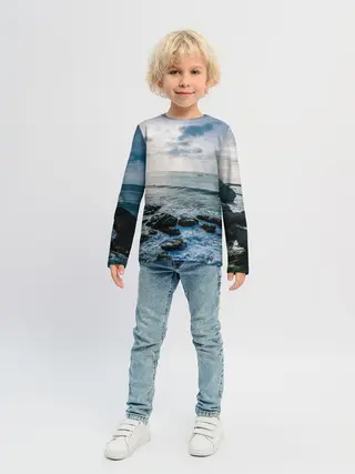 Детский лонгслив / Море