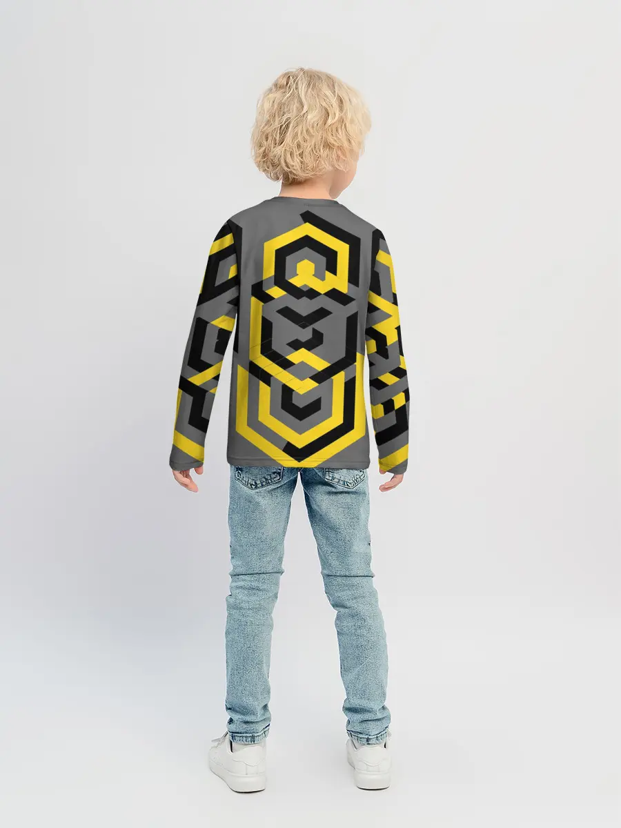 Детский лонгслив / Геометрия узор