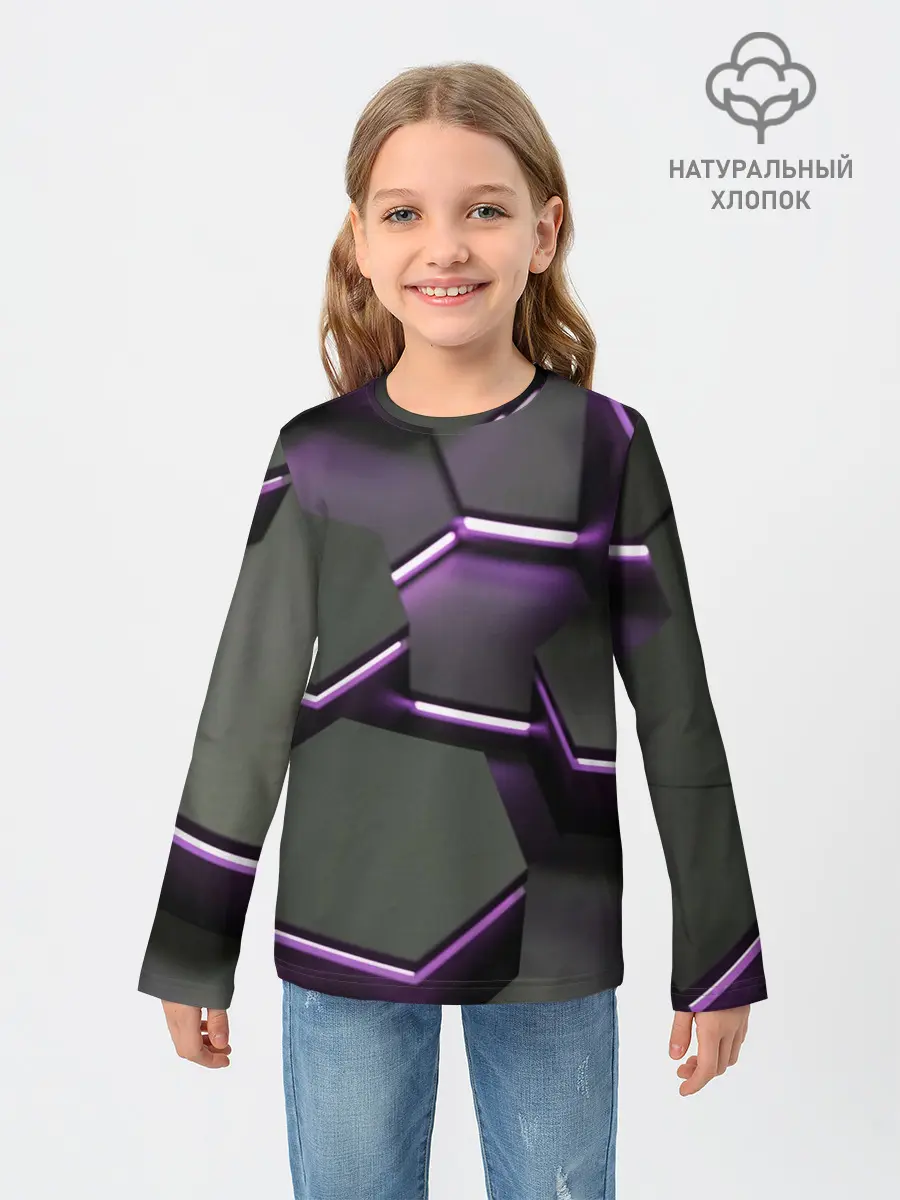 Детский лонгслив / Neon light