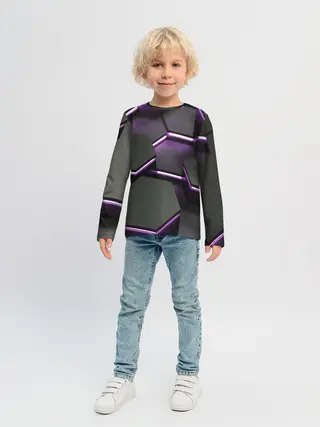 Детский лонгслив / Neon light