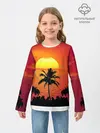 Детский лонгслив / Пальмы на фоне моря