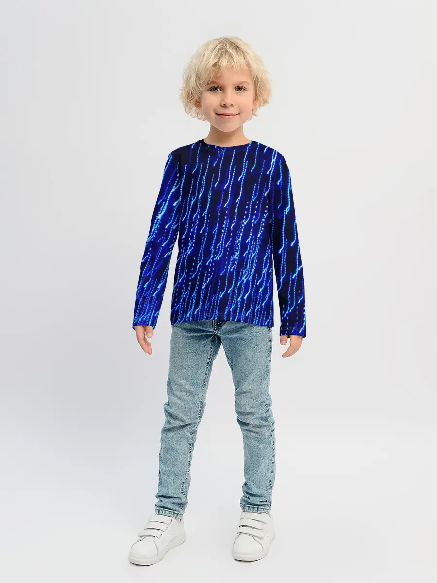 Детский лонгслив / Neon rain