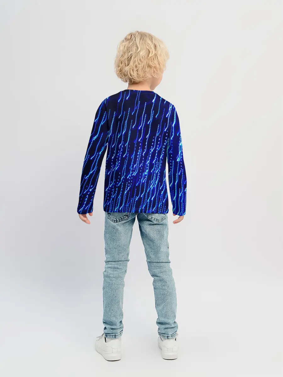 Детский лонгслив / Neon rain