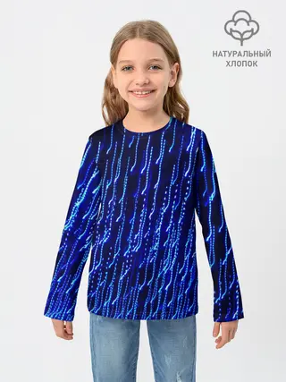 Детский лонгслив / Neon rain