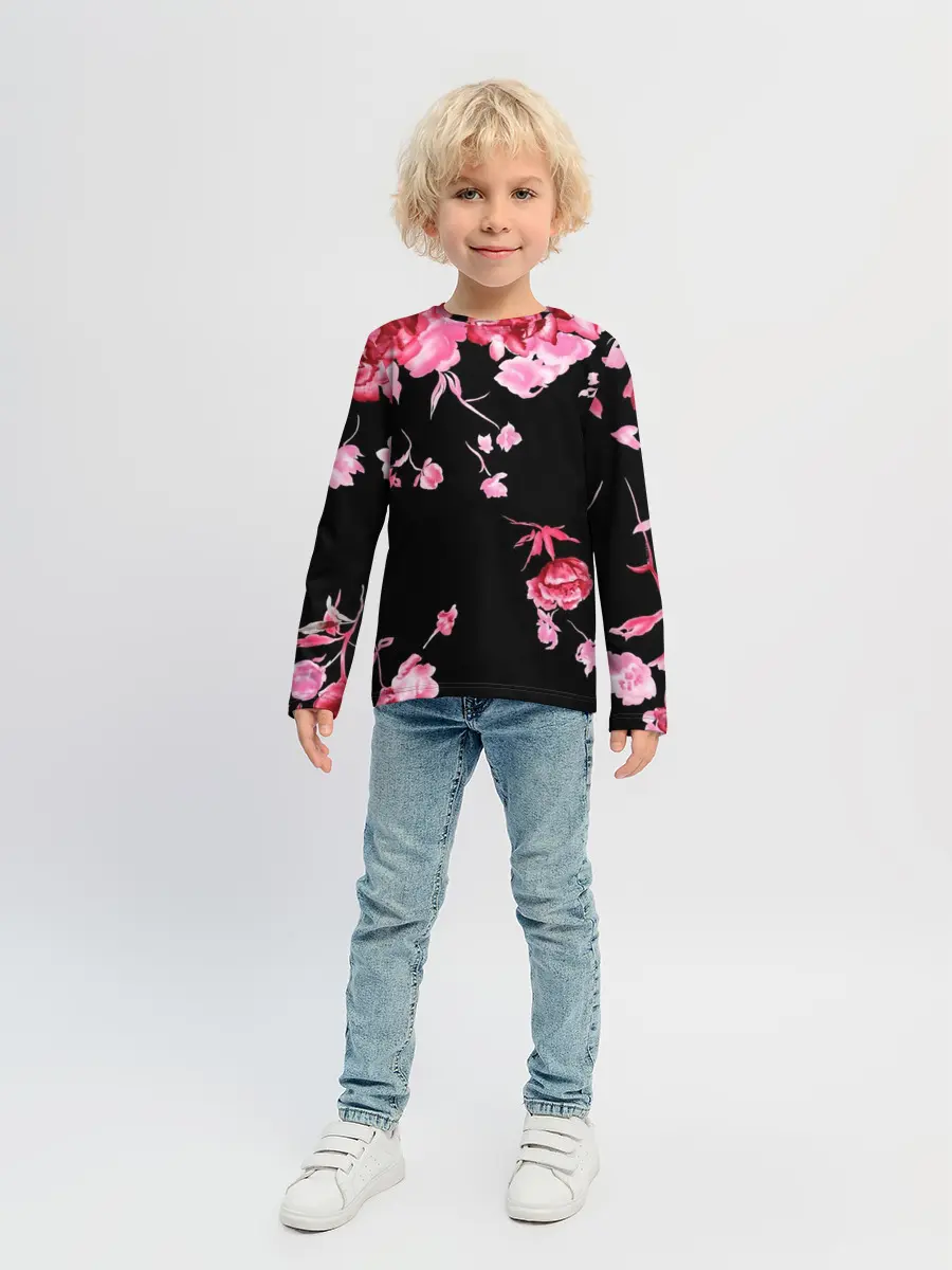 Детский лонгслив / Цветы