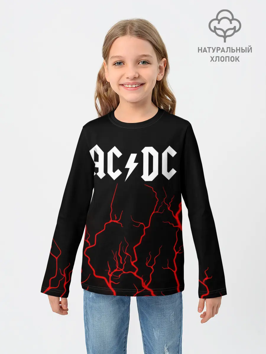 Детский лонгслив / AC DС