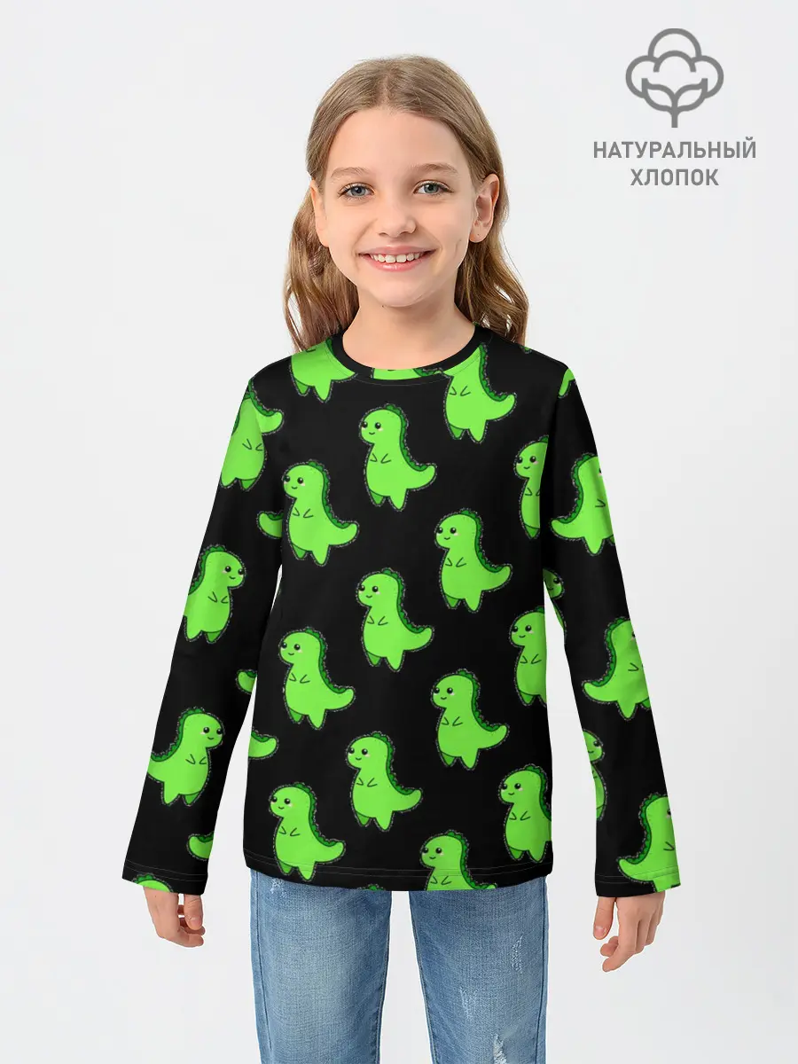 Детский лонгслив / Динозавры