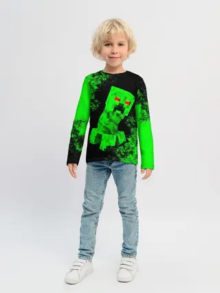 Детский лонгслив / MINECRAFT CREEPER