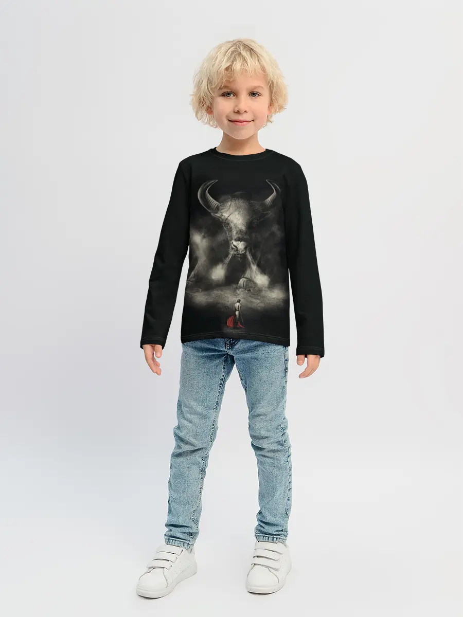 Детский лонгслив / Бык 2021