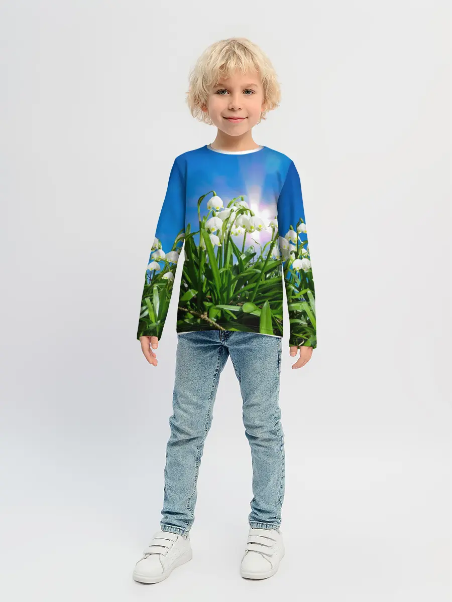 Детский лонгслив / Подснежники