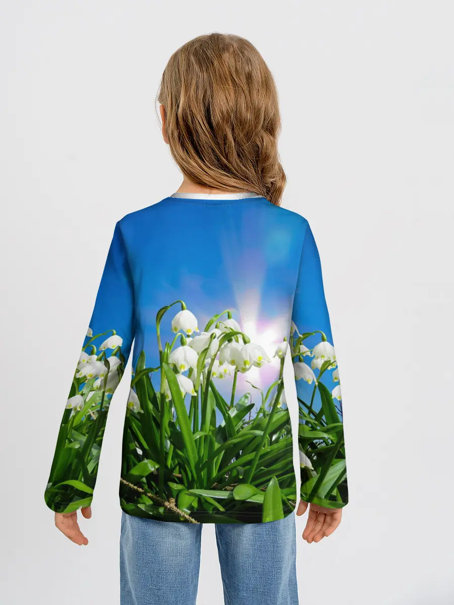 Детский лонгслив / Подснежники
