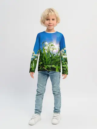 Детский лонгслив / Подснежники