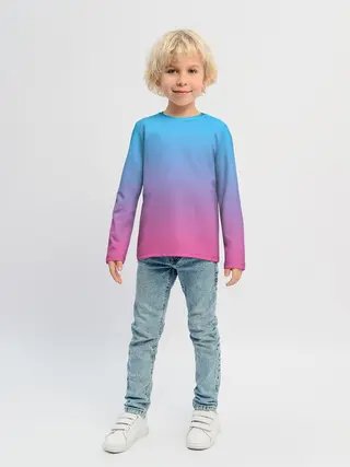 Детский лонгслив / Текстура Неоновая