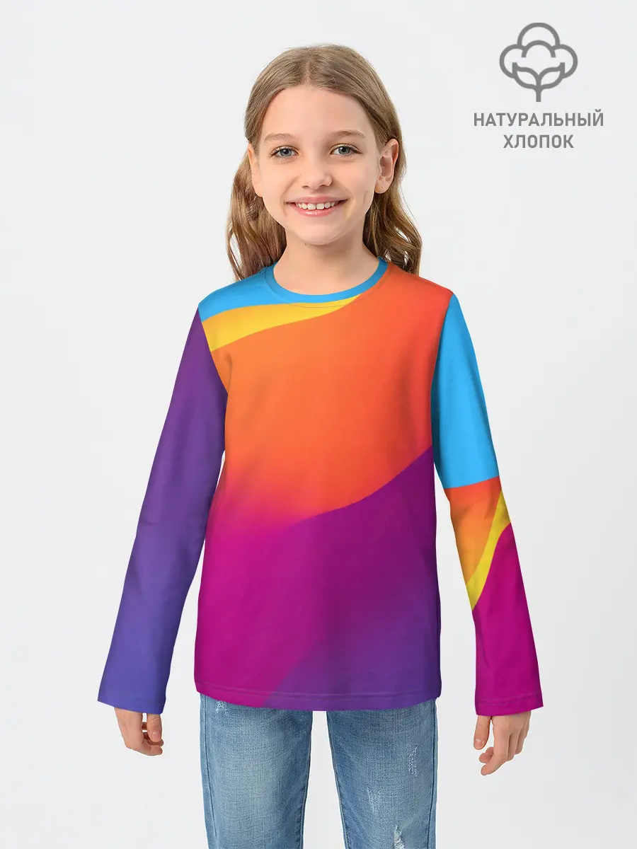 Детский лонгслив / ТЕКСТУРА ГРАДИЕНТА