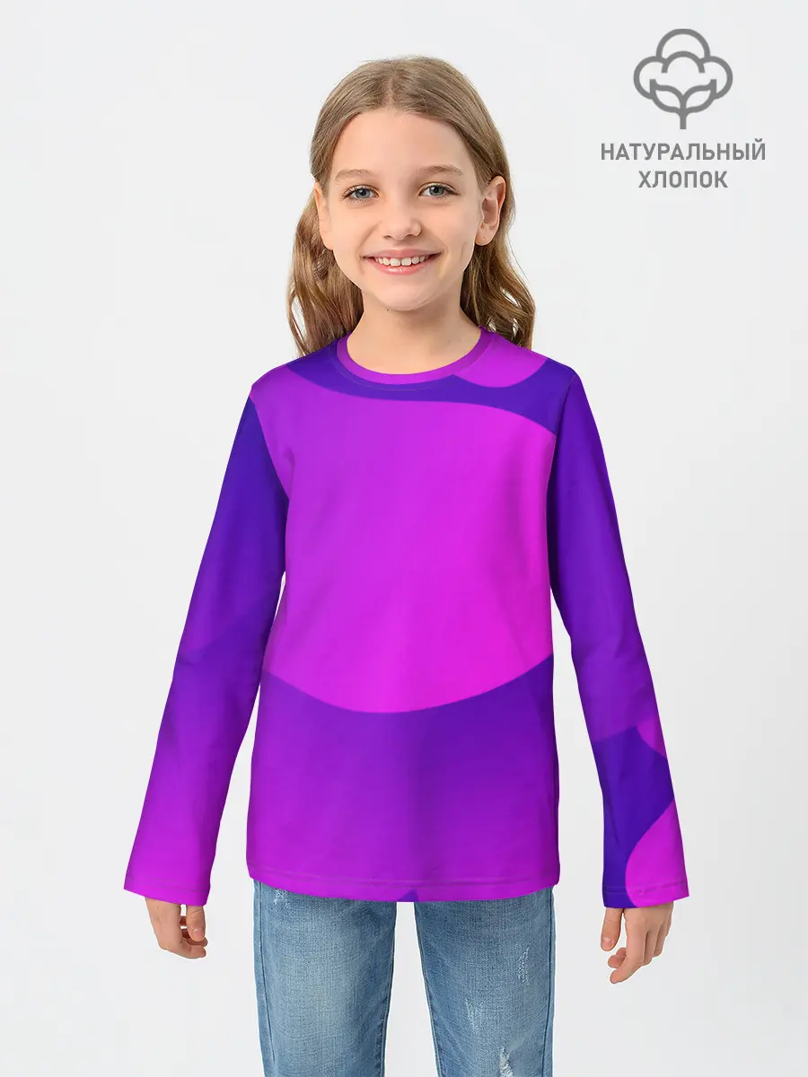 Детский лонгслив / НЕОНОВАЯ ГЕОМЕТРИЯ