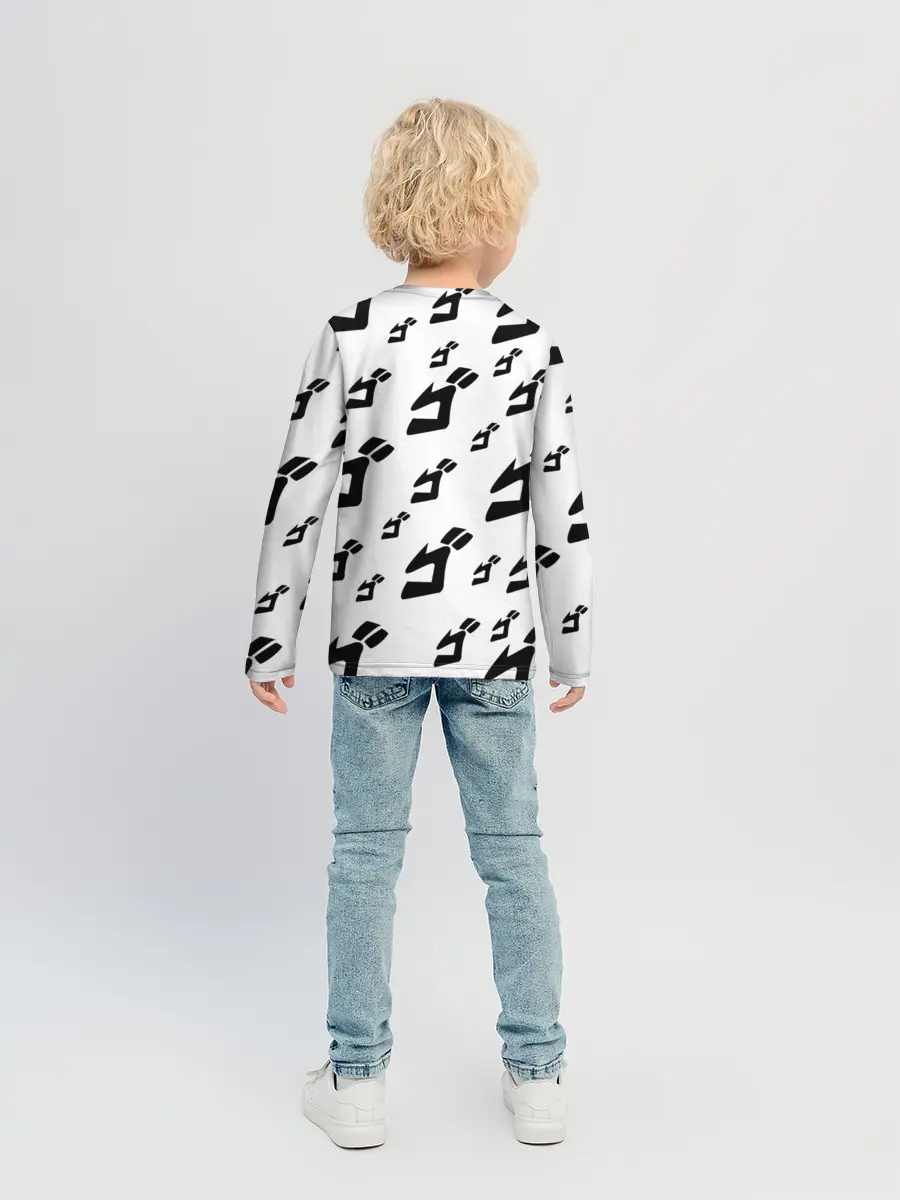 Детский лонгслив / JOJO PATTERN BW