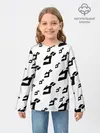 Детский лонгслив / JOJO PATTERN BW