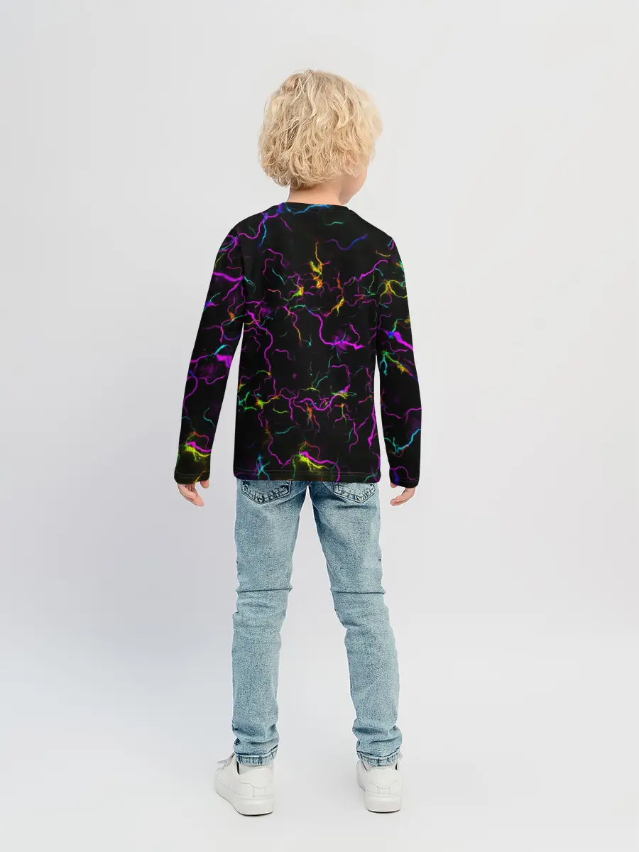 Детский лонгслив / Fortnite | Молнии