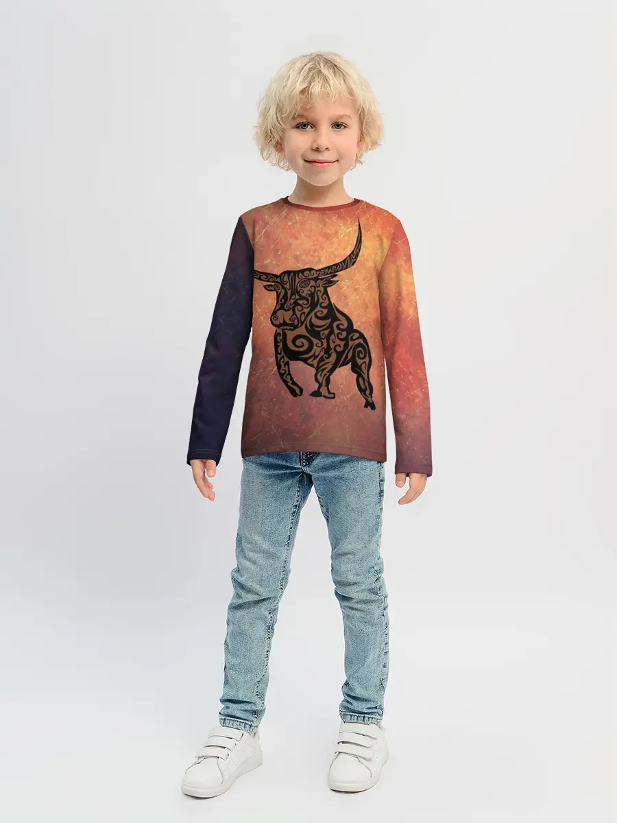 Детский лонгслив / Символ года 2021 Бык