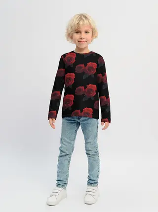 Детский лонгслив / Роза