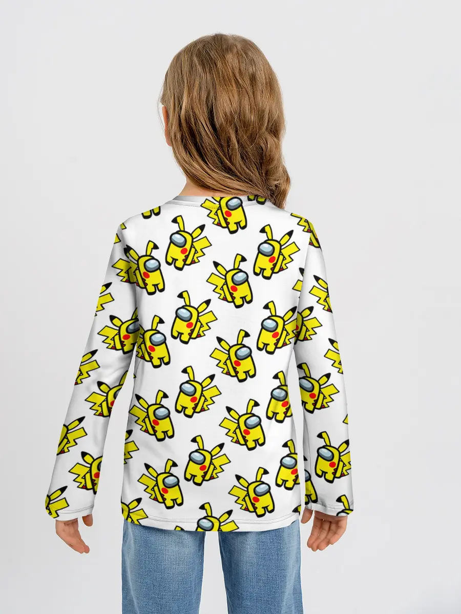 Детский лонгслив / Among us Pikachu