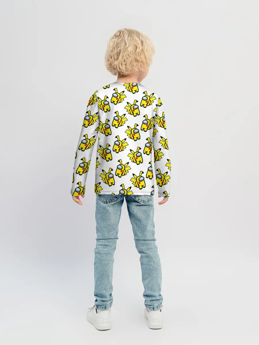 Детский лонгслив / Among us Pikachu