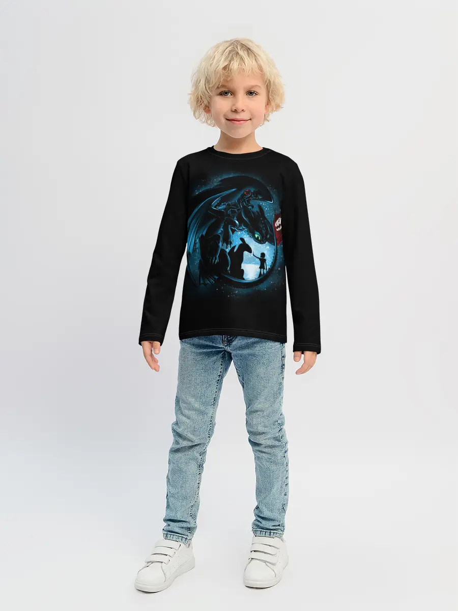 Детский лонгслив / Как приручить дракона