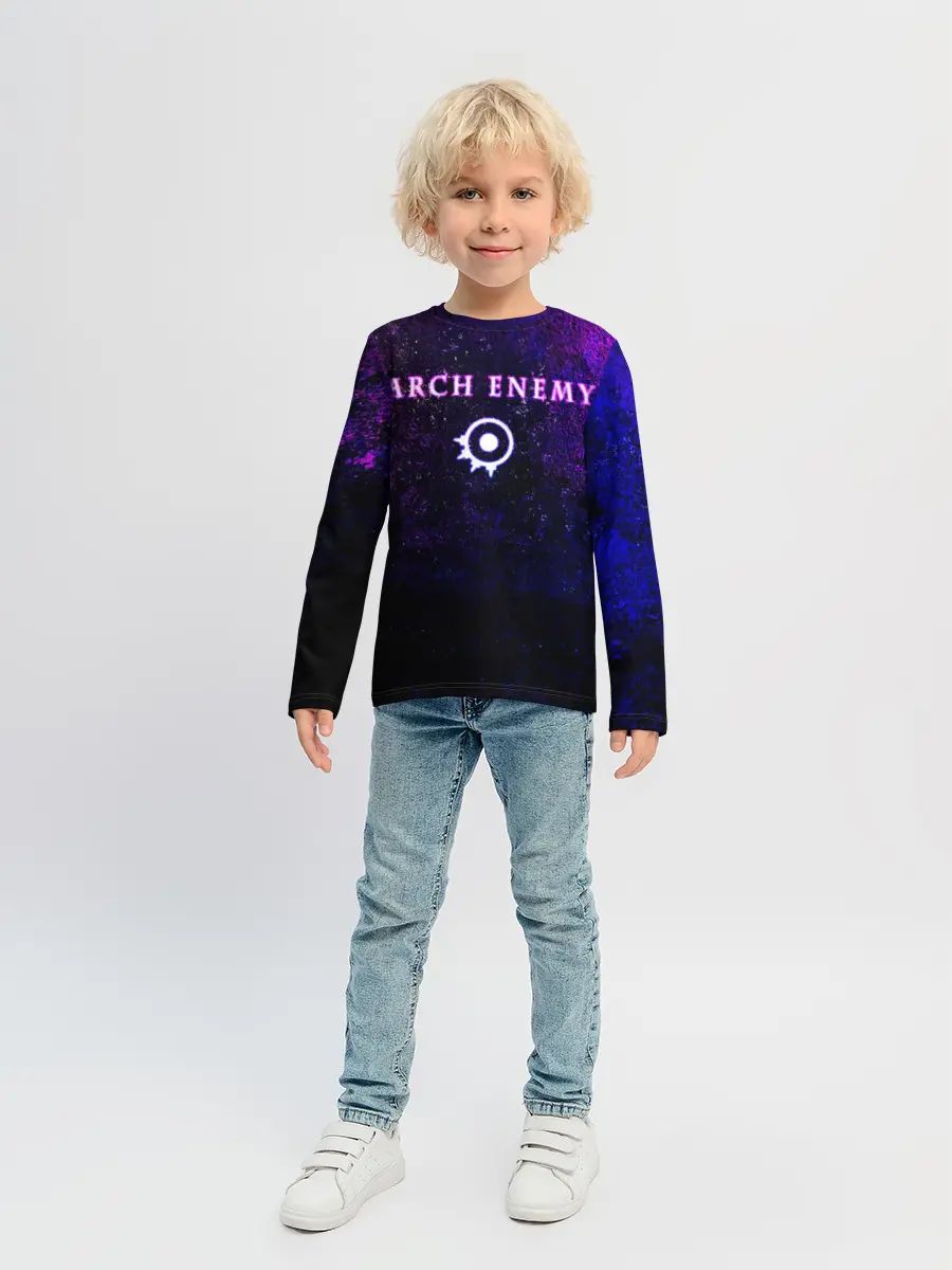Детский лонгслив / Arch Enemy. Neon logo