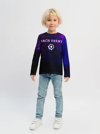 Детский лонгслив / Arch Enemy. Neon logo