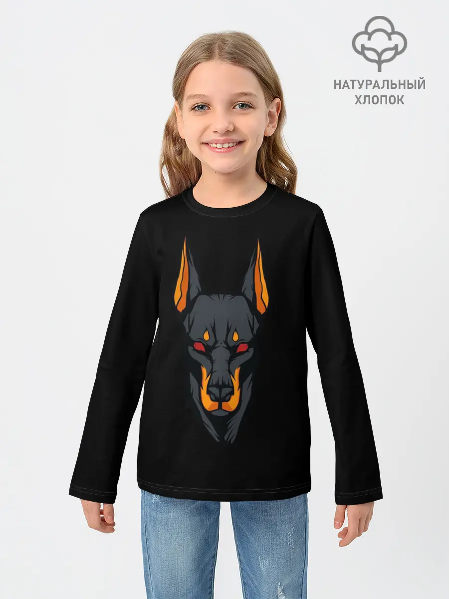 Детский лонгслив / Доберман