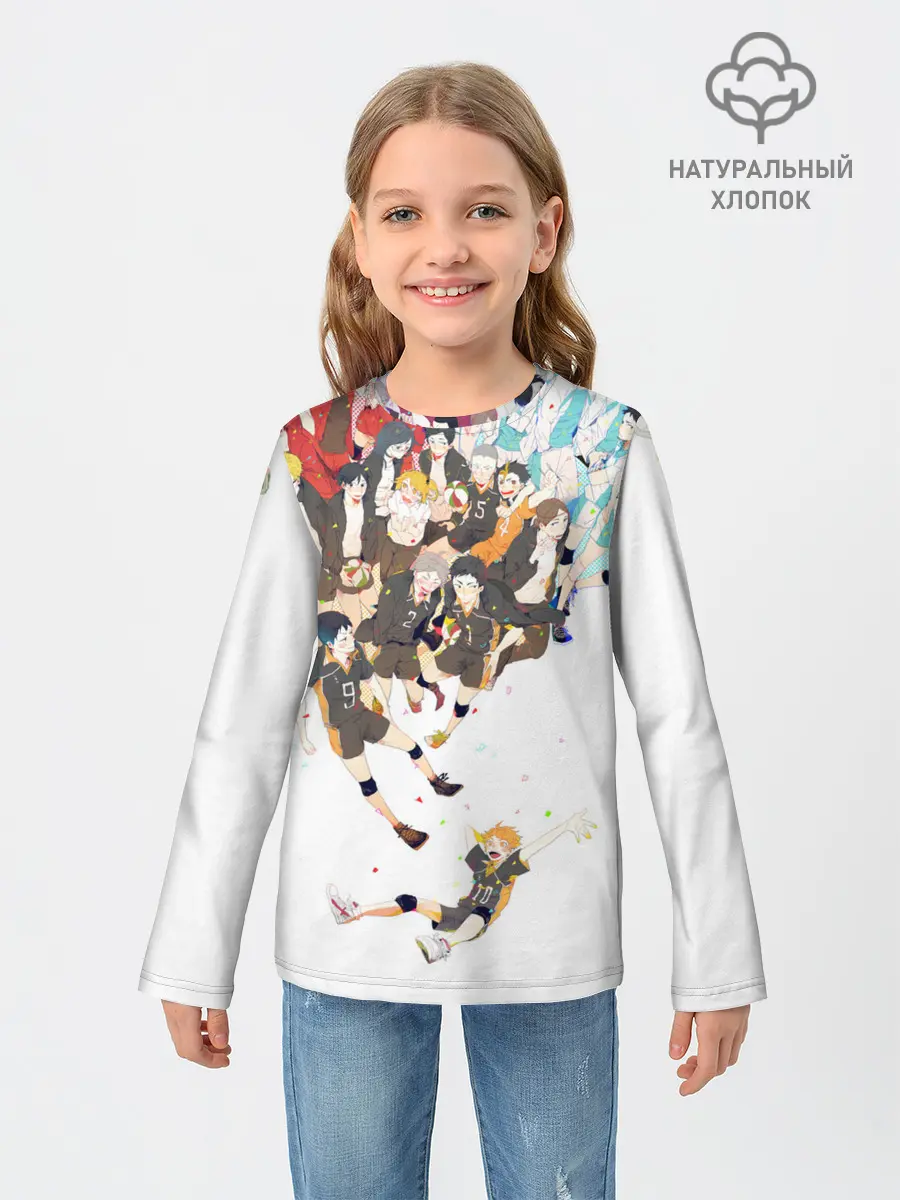 Детский лонгслив / Все герои Haikyuu