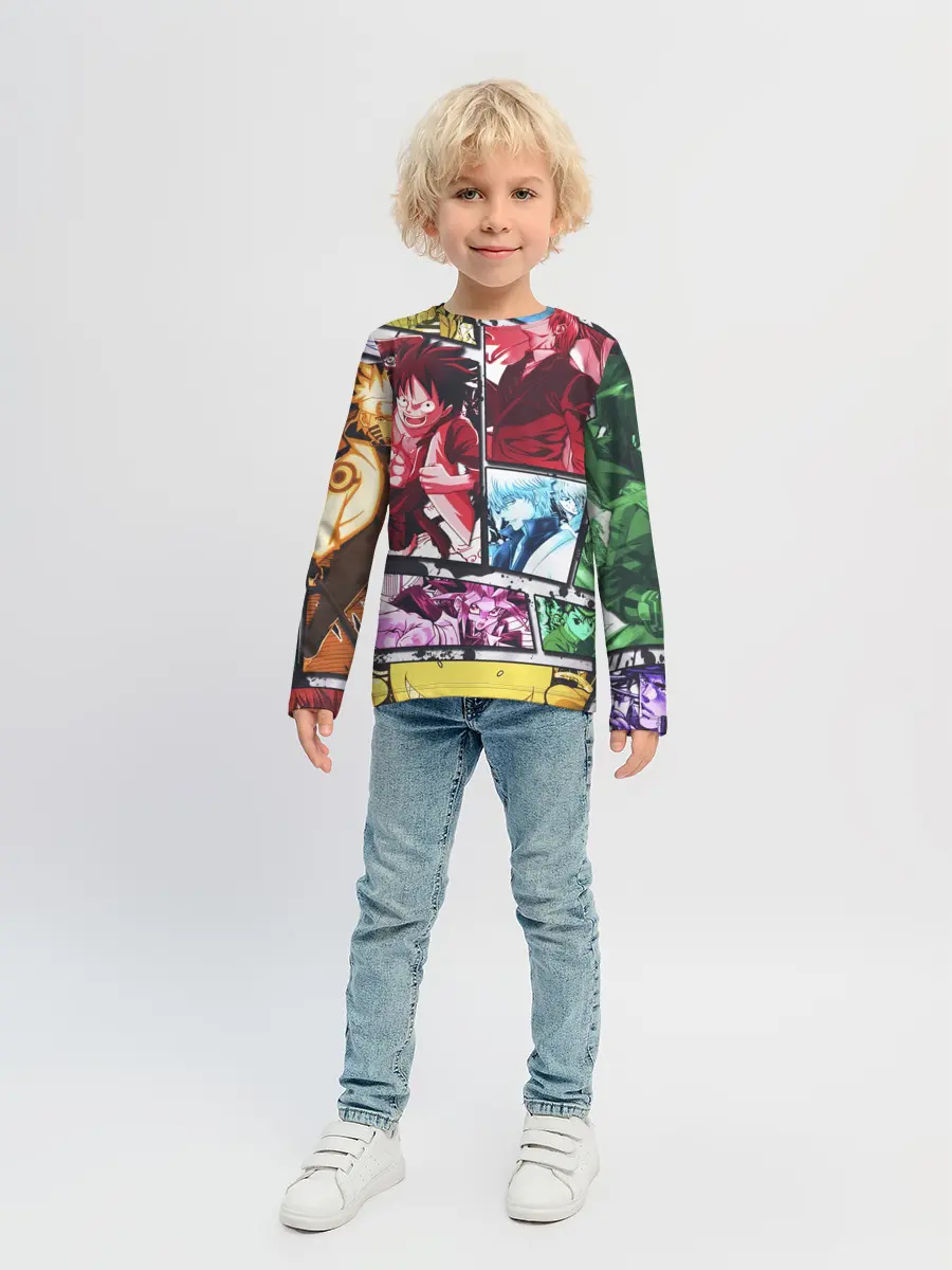 Детский лонгслив / EPIC MAIN ANIME CHARACTERS 3D!