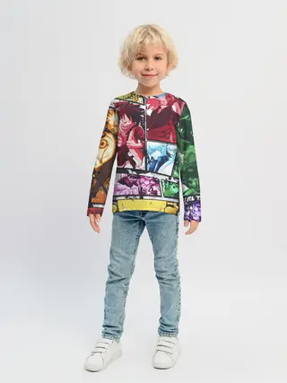 Детский лонгслив / EPIC MAIN ANIME CHARACTERS 3D!