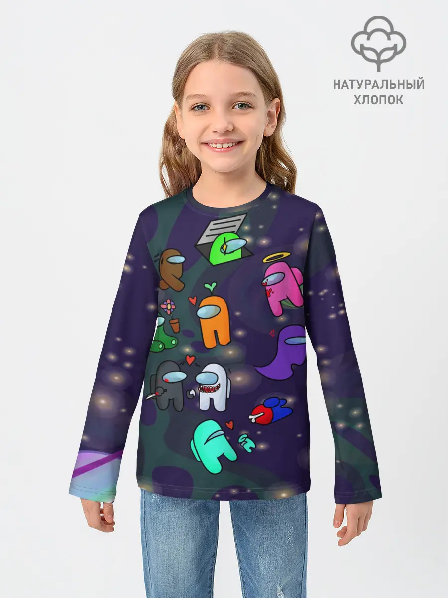 Детский лонгслив / Among Us