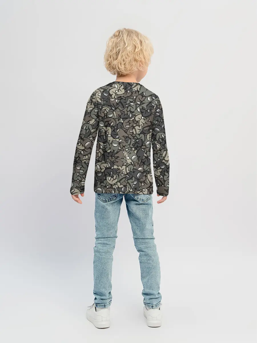 Детский лонгслив / Камуфляж Амонг Ас