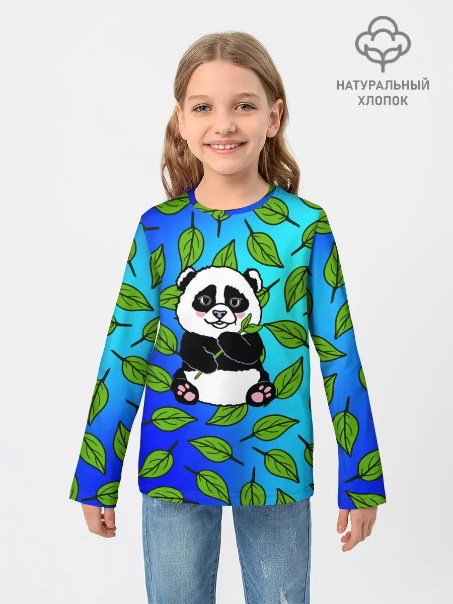 Детский лонгслив / Панда