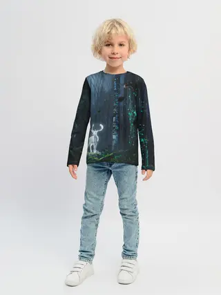 Детский лонгслив / Олень