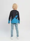 Детский лонгслив / One Piece синий всплеск