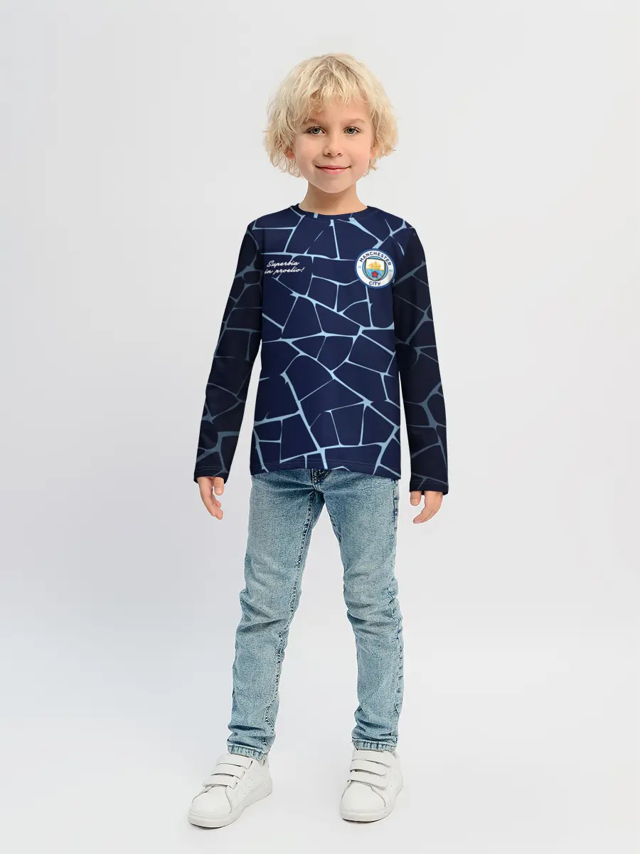 Детский лонгслив / MAN CITY, разминочная 20/21
