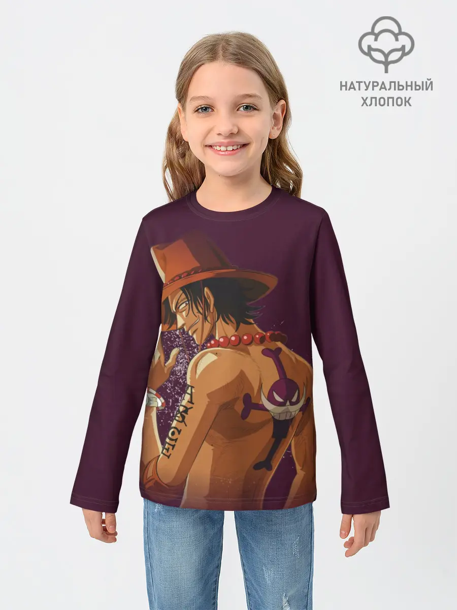 Детский лонгслив / One Piece. Портгас Д. Эйс