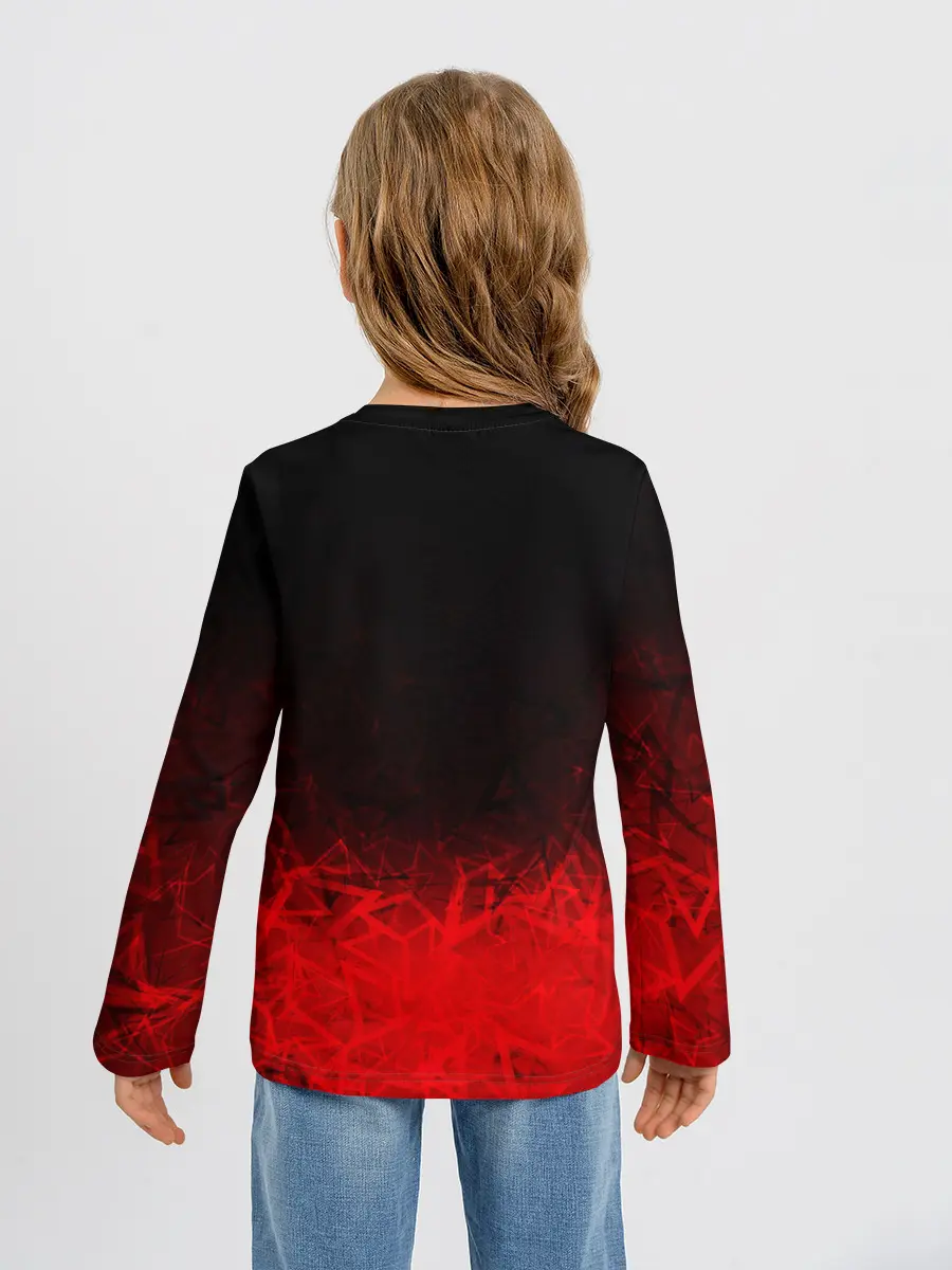 Детский лонгслив / КРАСНО-ЧЕРНЫЙ ГРАДИЕНТ