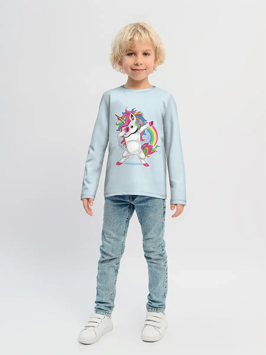 Детский лонгслив / Единорог | Dab