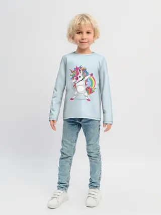 Детский лонгслив / Единорог | Dab